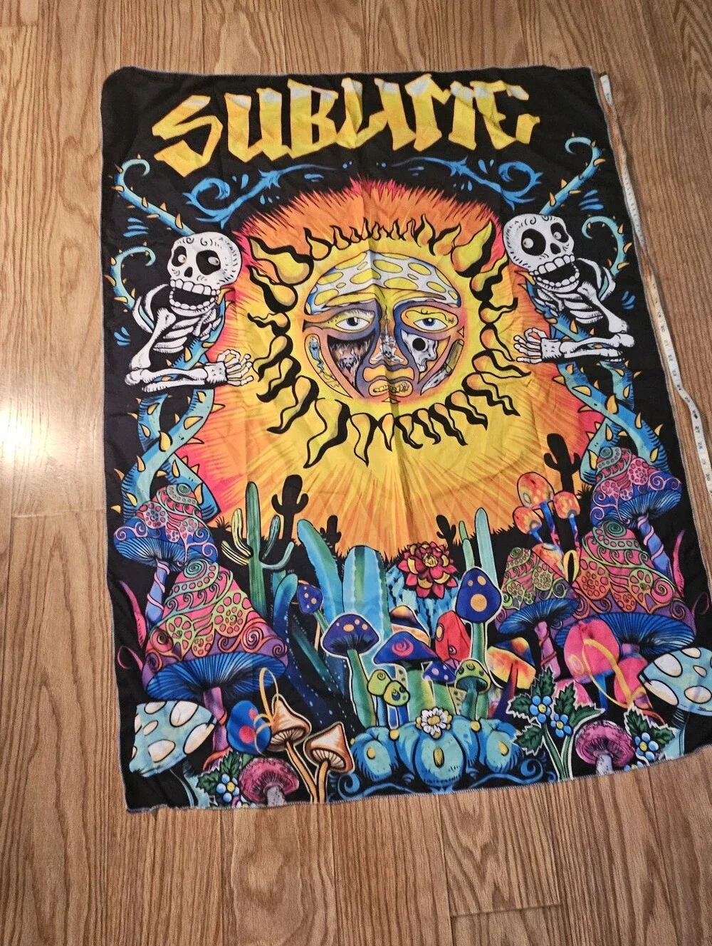 Sublime Poster Sun & Mushroom Psychedelic Wall Tapestry - Multicolor